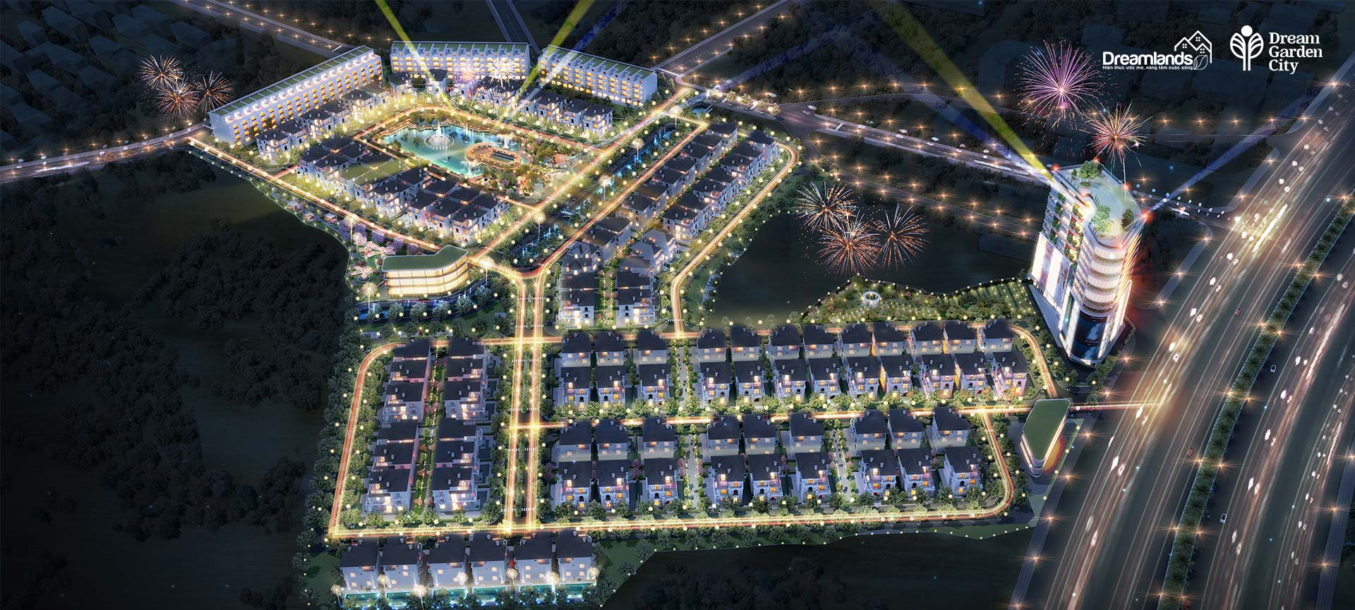 Phối cảnh tổng thể Dream Garden City - Thành phố vườn thịnh vượng tại Lương Sơn Hòa Bình