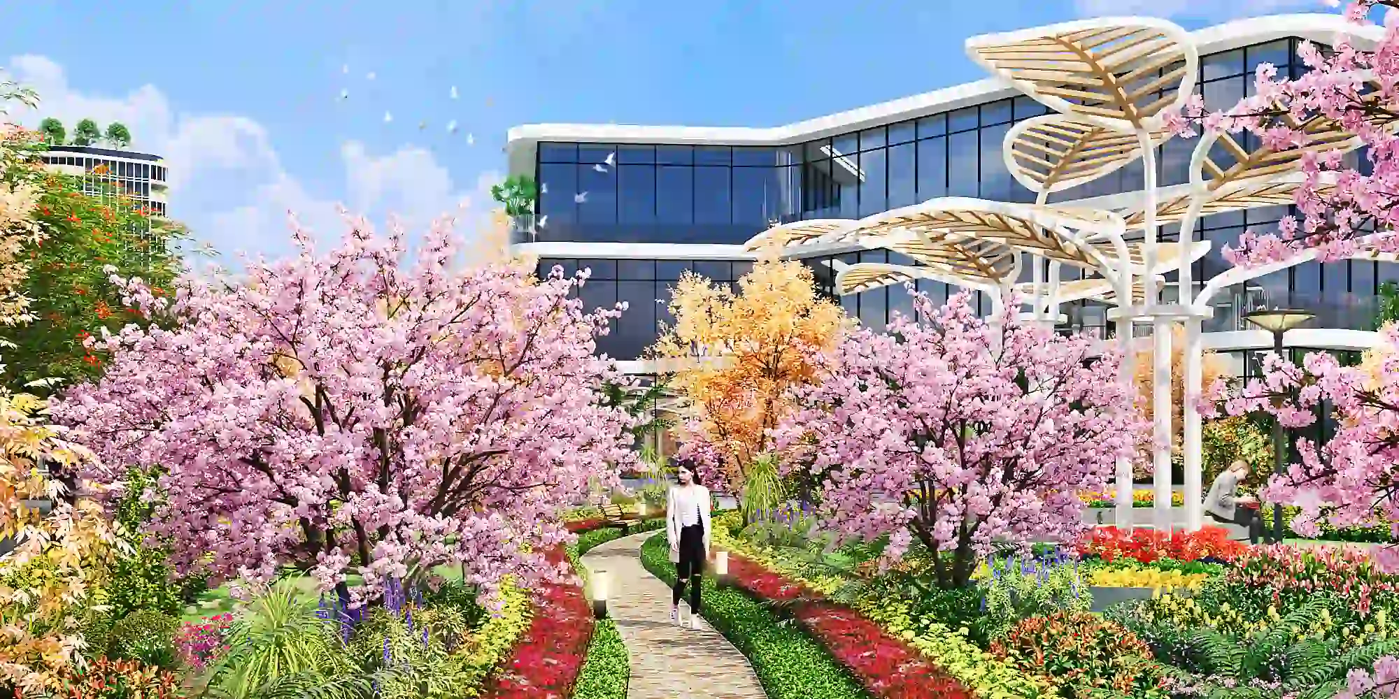 Vườn Hoa 4 Mùa khoe sắc tại Dream Garden City