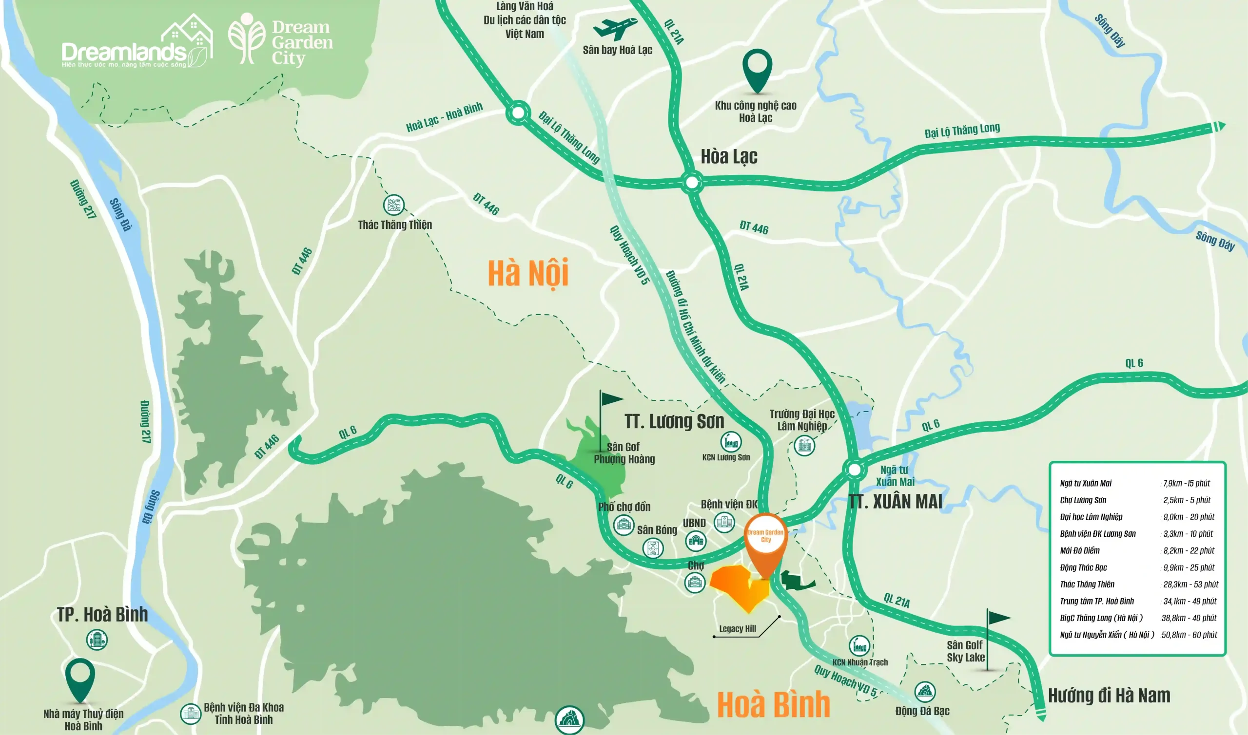 Vị trí Dream Garden City kết nối