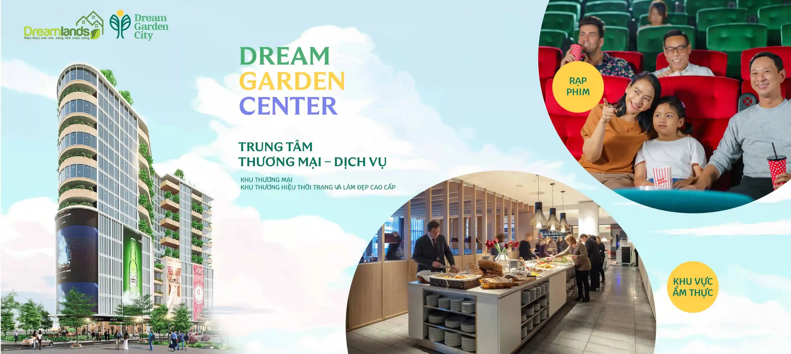 Khu ẩm thực và giải trí tại Dream Garden Center