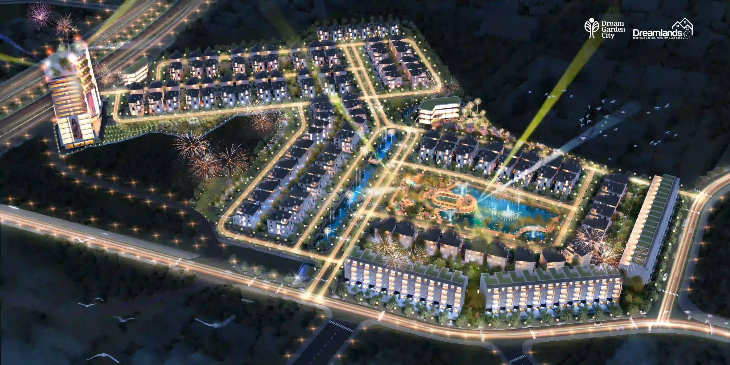 Công viên hồ giải trí Dream Park tại Dream Garden City Lương Sơn Hòa Bình