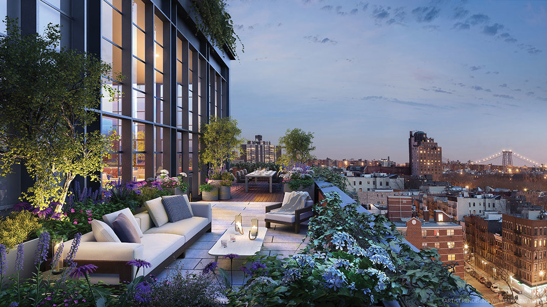 Căn hộ penthouse trên tầng cao nhất với tầm nhìn toàn cảnh đô thị.