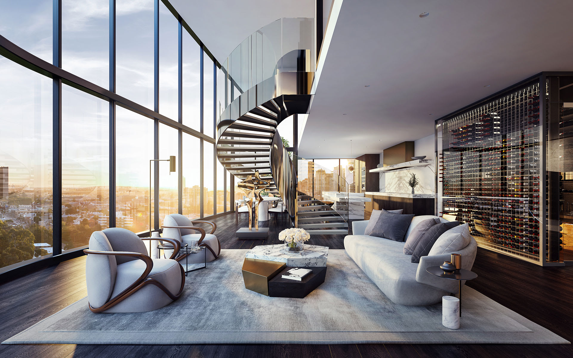 Penthouse là biểu tượng của sự xa hoa và đẳng cấp với thiết kế sang trọng