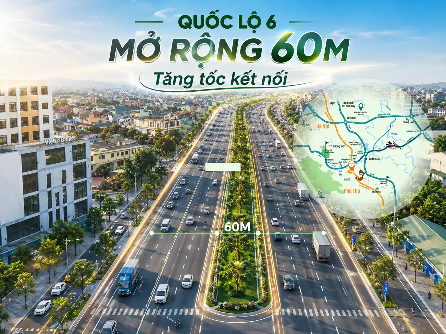 Bản đồ Quốc lộ 6 kết nối Hà Nội – Xuân Mai – Lương Sơn