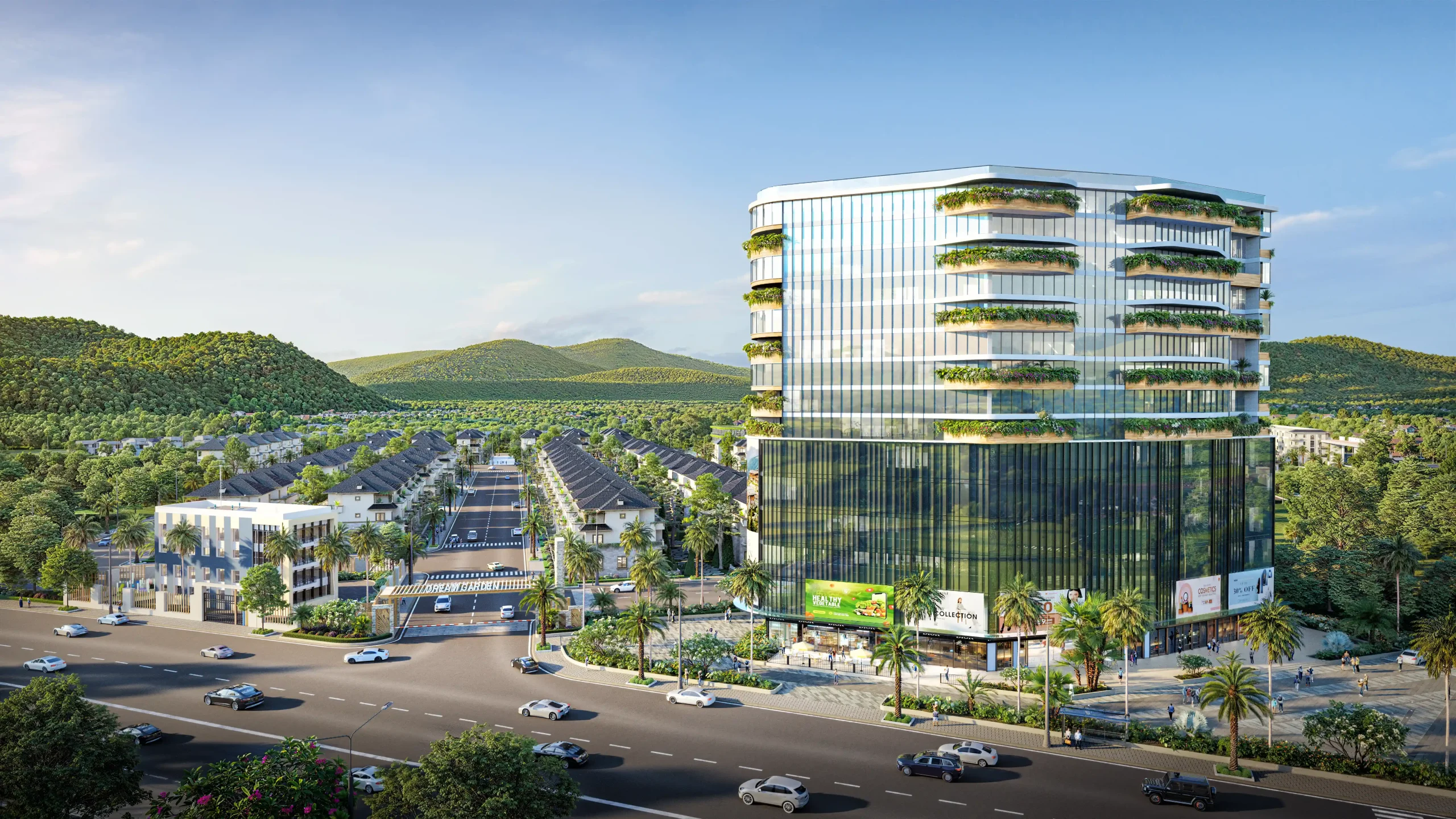 Phối cảnh trung tâm thương mại Dream Mall tại Dream Garden City.