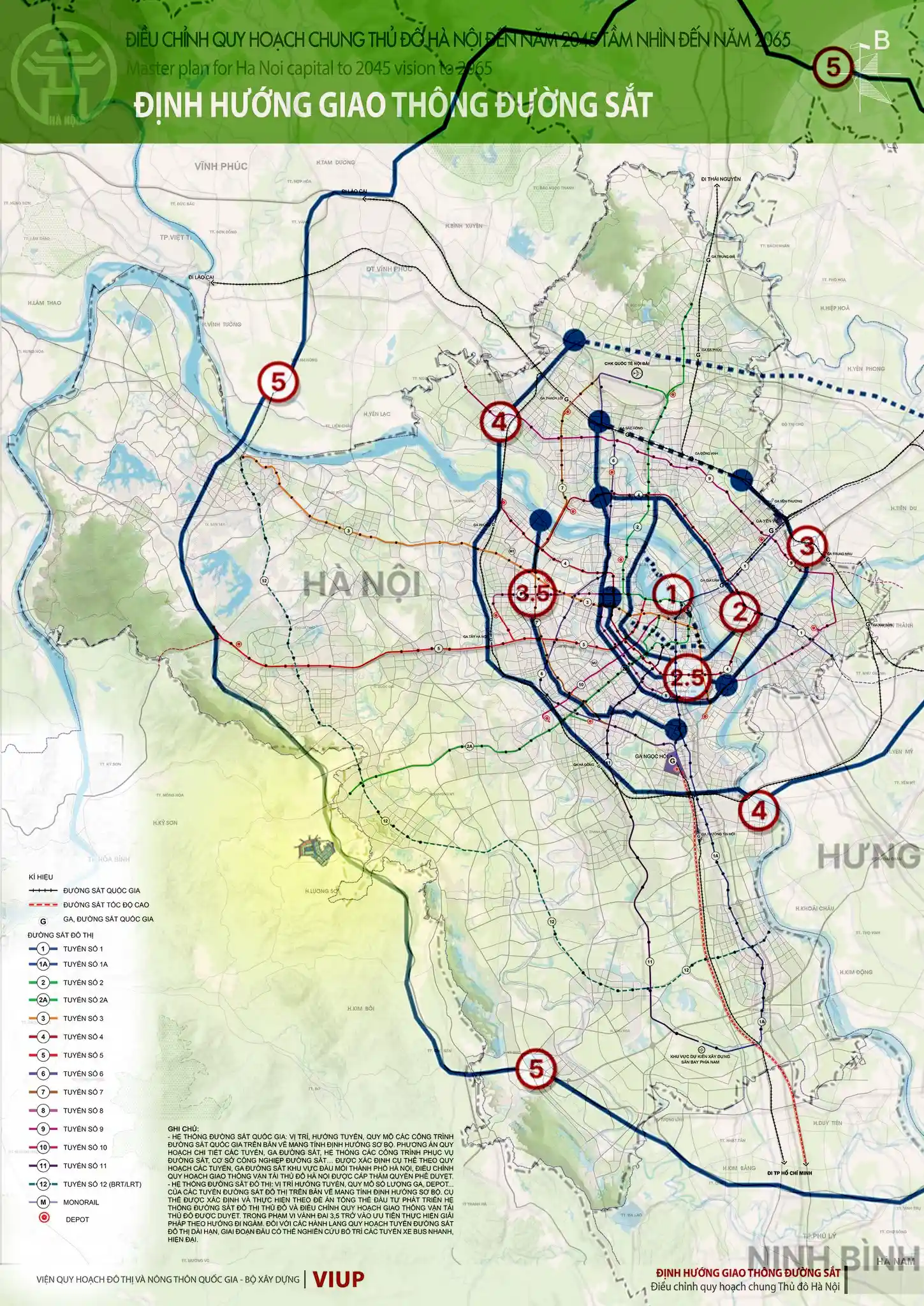 Sơ đồ Metro 2A kéo dài từ Hà Đông đến Xuân Mai.