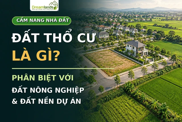 Đất thổ cư là gì? Phân biệt đất nông nghiệp và đất nền dự án