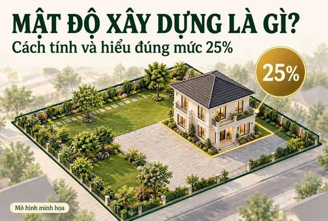 Mật độ xây dựng là gì? Cách tính và hiểu đúng mức 25%