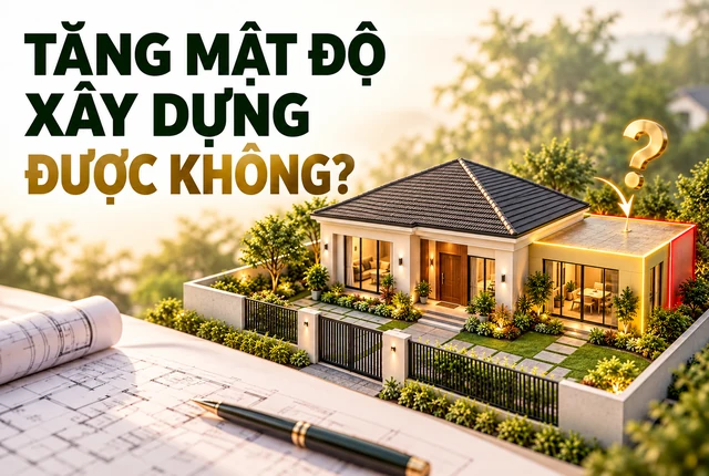 tăng mật độ xây dựng; xây thấp hơn mật độ cho phép; xây vượt mật độ xây dựng
