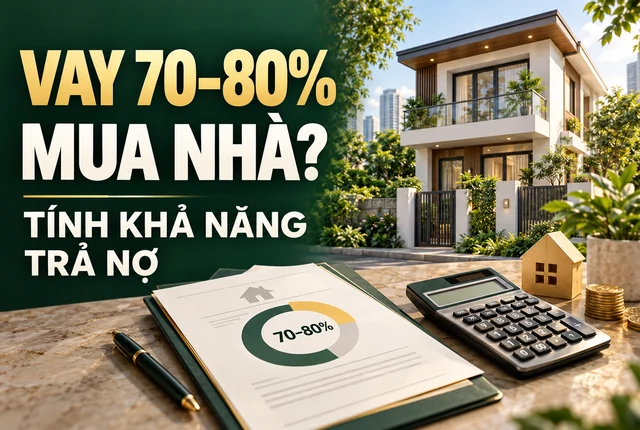 Có nên vay 70–80% mua nhà? Cách tính khả năng trả nợ
